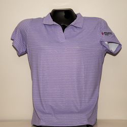 Women's Polo Shirt - Epilepsy Foundation Texas EEG Print - Lavender